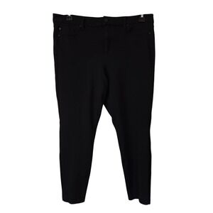 Liverpool Petite Tapered Leg Ponte Pants Womens Petite 16/33 Black